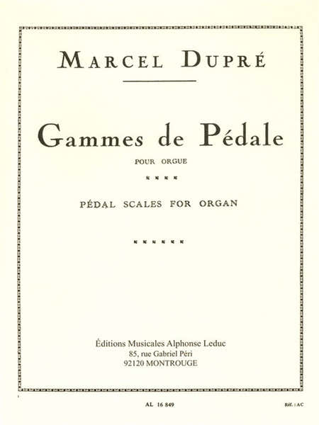 Leduc Gammes De Pédale pour Orgue