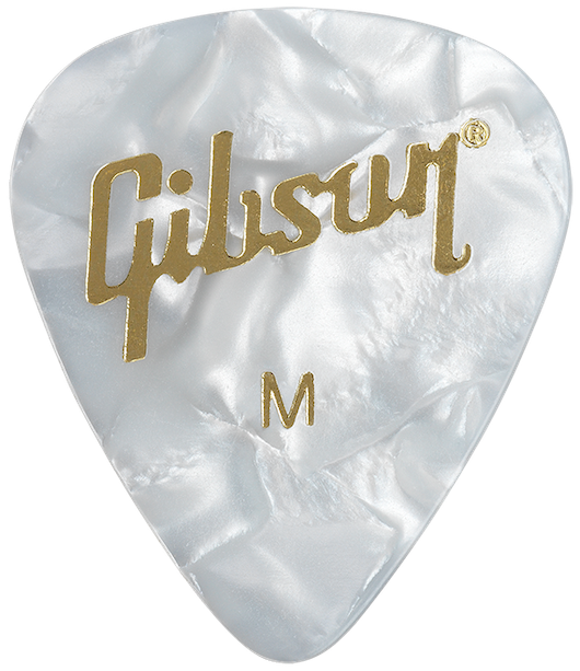 GUITAR PICKS PEARLOID WHITE 12 PACK MEDIUM