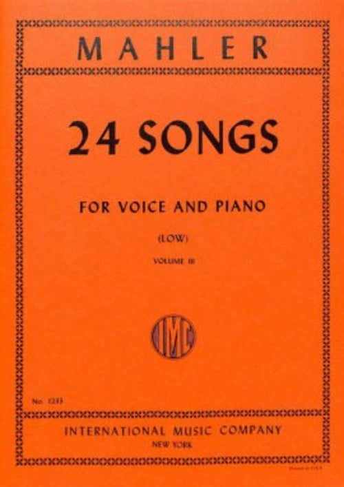 Mahler Gustav - 24 Songs Vol.3 - Low Voice