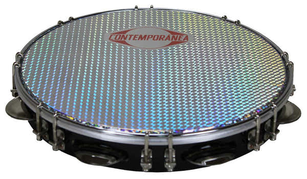 Contemporanea C-PF11-01BS - PANDEIRO 11" BLACK - SKIN SILVER
