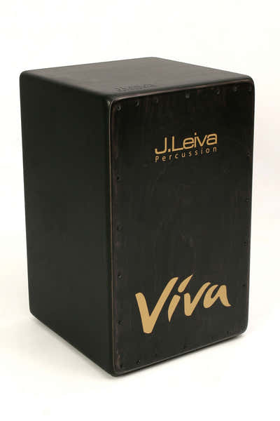 J Leiva Percussion Cajon Viva Black Edition