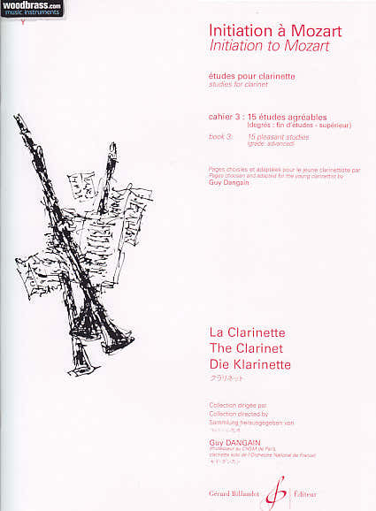 Billaudot Dangain Guy - Initiation A Mozart Vol.3 (etudes) - Clarinette
