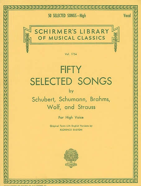 Schirmer 50 SELECTED SONGS - HIGH VOICE