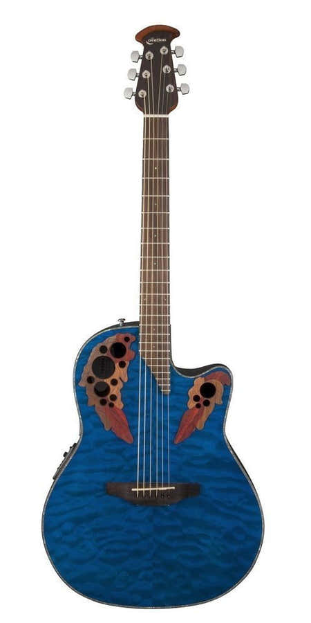 celebrity elite plus mid cutaway blue transparent quilt