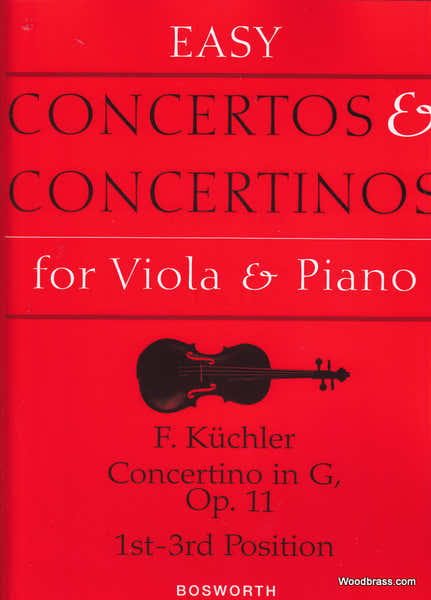 Bosworth KUCHLER F. - CONCERTINO IN G OP.11 1ST-3RD POSITION - VIOLA PIANO