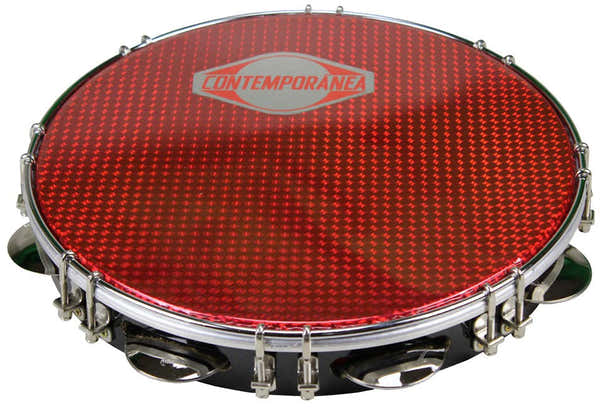 Contemporanea C-PF11-01BR - PANDEIRO 11" BLACK - SKIN RED