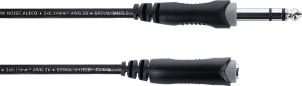 Cordial STEREO AUDIO CABLE JACK MALE / FEMALE 3 M