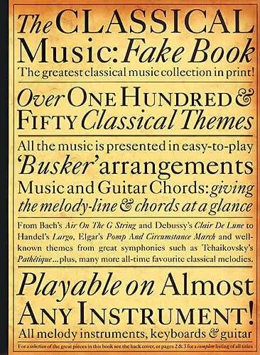 Wise Publications THE CLASSICAL MUSIC FAKE - MELODY LINE