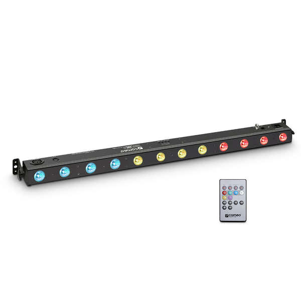 Cameo TRIBAR 200 IR - TRICOLOR LED BAR (RGB) 12 X 3 W BLACK BOX WITH INFRARED REMOTE CONTROL