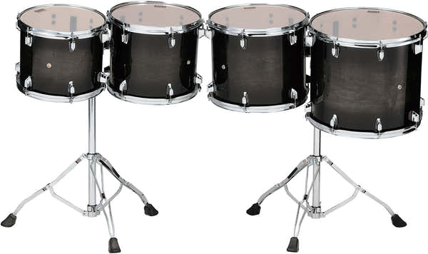 Tama LOW-PITCHED 4PC CONCERT TOM SET TRANSPARENT BLACK BURST