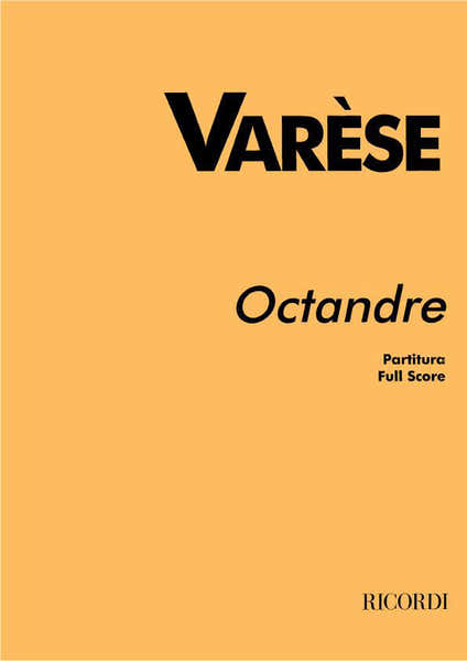 Ricordi Varese Edgar - Octandre - Full Score