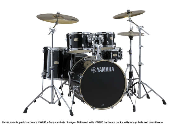 Yamaha STAGE CUSTOM BIRCH - FUSION 20" - RAVEN BLACK + PACK HARDWARE HW680W