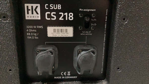 HK Audio CS 218 - SUB FOR CONTOUR X SERIES - B Stock
