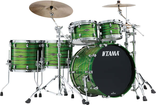 Tama STARCLASSIC WALNUT/BIRCH 5-PIECE SHELL PACK WITH 22" BASS DRUM LACQUER SHAMROCK OYSTER