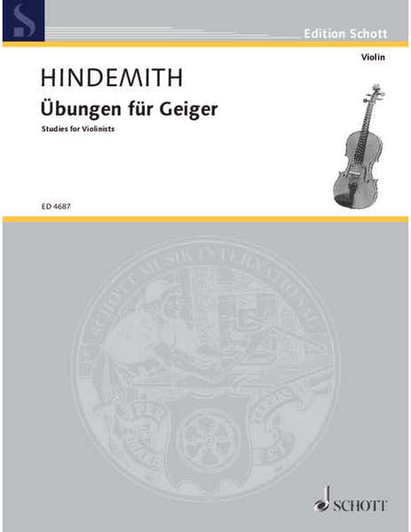 Schott Hindemith - Studies For Violinists - Violon