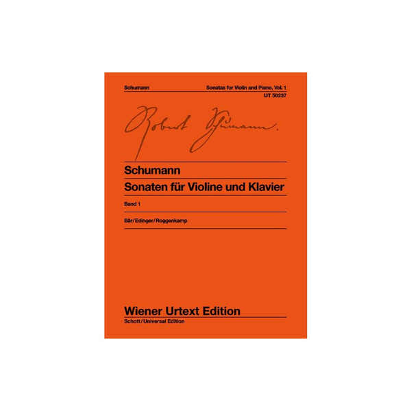 Wiener Urtext Edition SCHUMANN ROBERT - SONATES POUR VIOLON & PIANO VOL.1