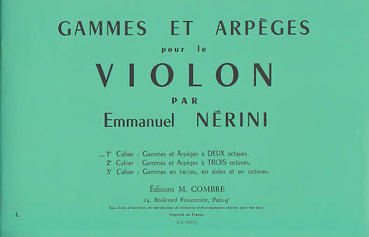 Nerini Emmanuel - Gammes et Arpeges Vol.1 - Violon