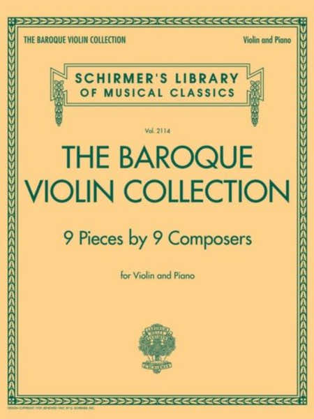 Schirmer The Baroque Violin Collection - Violon & Piano
