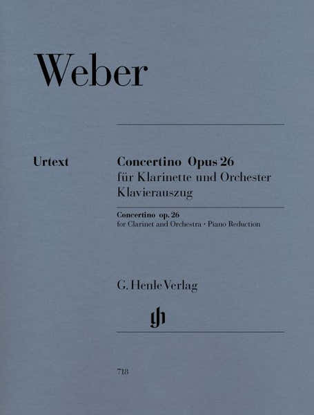 Henle Verlag Weber C.M.V. - Concertino Op. 26 For Clarinet And Orchestra