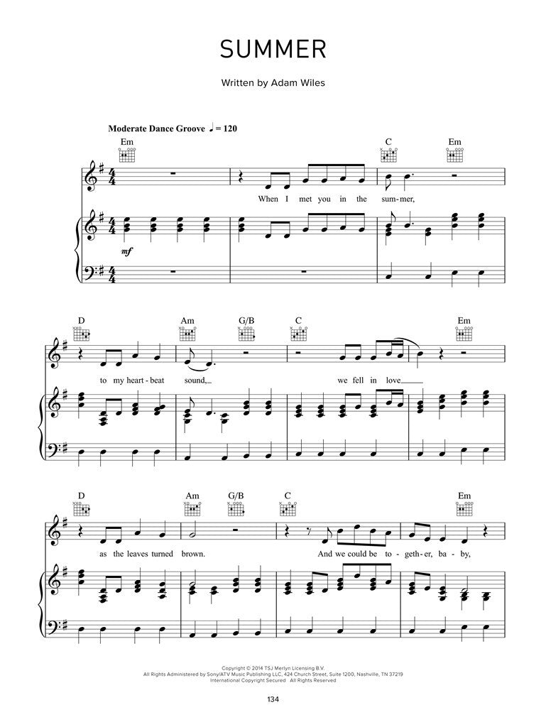 Calvin Harris - The Sheet Music Collection - PVG
