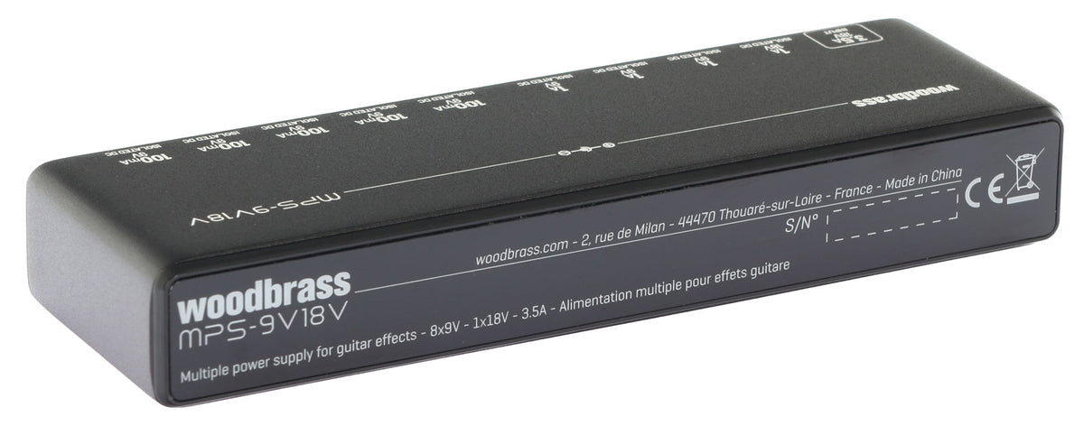 MPS-9V18V, Slim Power Supply for 9 Pedals