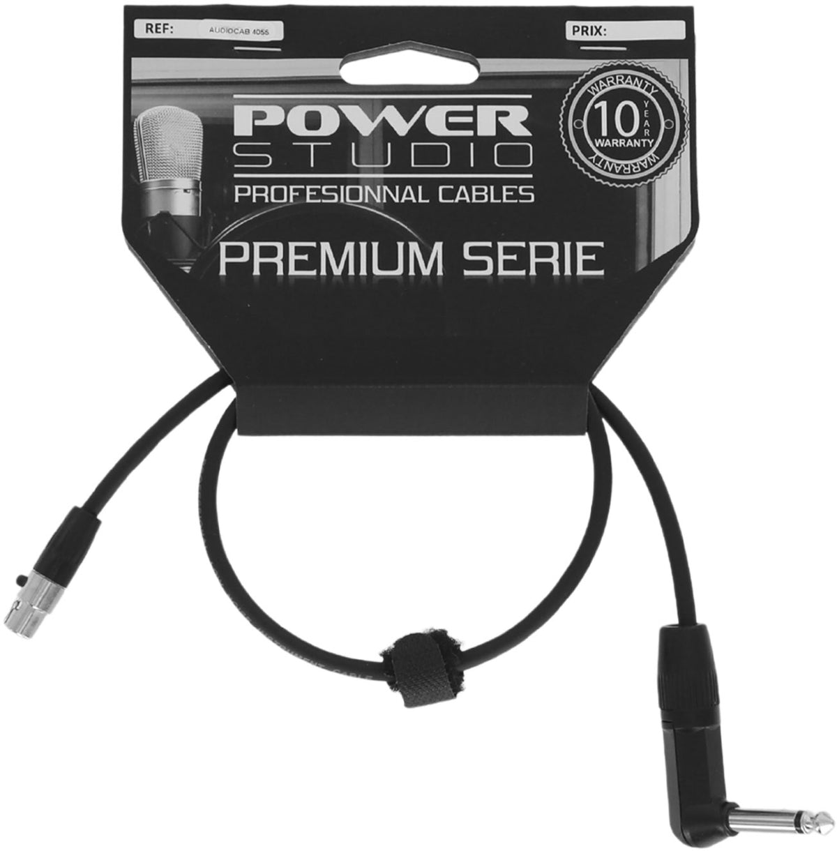 AUDIOCAB 4055 Angled Jack to 4-Pin Mini XLR (Shure) 60 cm