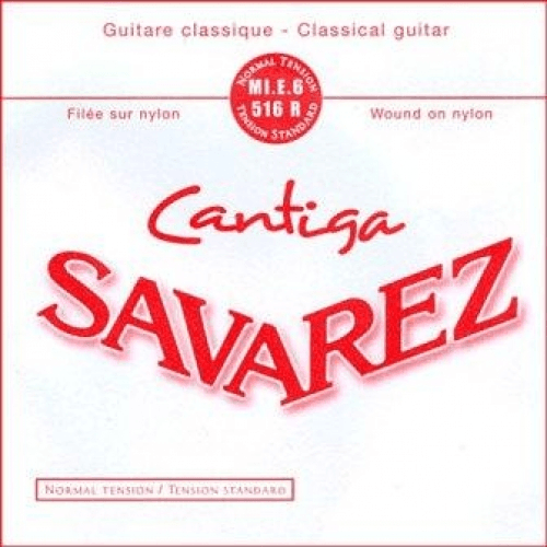 Savarez CLASSIC STRINGS NEW CRISTAL-CANTIGA REASSORTMENT BY 10 PIECES 6TH RED METAL FILEE A