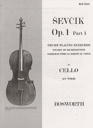 Sevcik - Op.1 Part 1 - Exercices Pour Le Doigte Du Pouce - Violoncelle