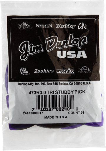 24 x 3,00mm Triangle Stubby Dark Purple