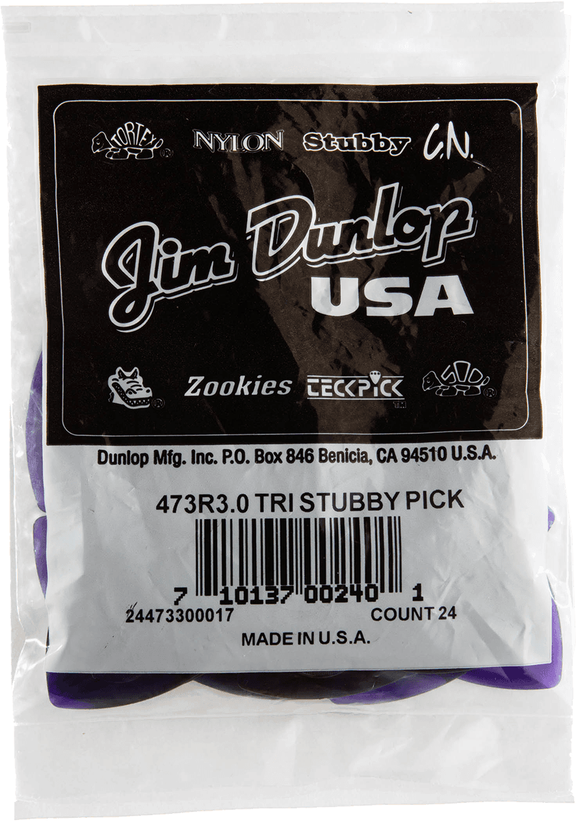 24 x 3,00mm Triangle Stubby Dark Purple