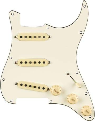 Pre-Wired Strat Pickguard Pure Vintage '59 with RWRP Middle Parchment 11 Hole PG