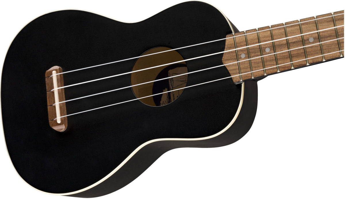 Venice Soprano Ukulele WN Black