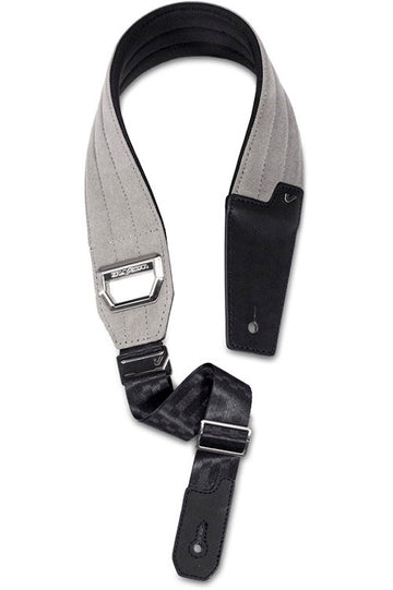 Fabrk - Fabric strap neoprene back vegan leather ends extra long - Gray