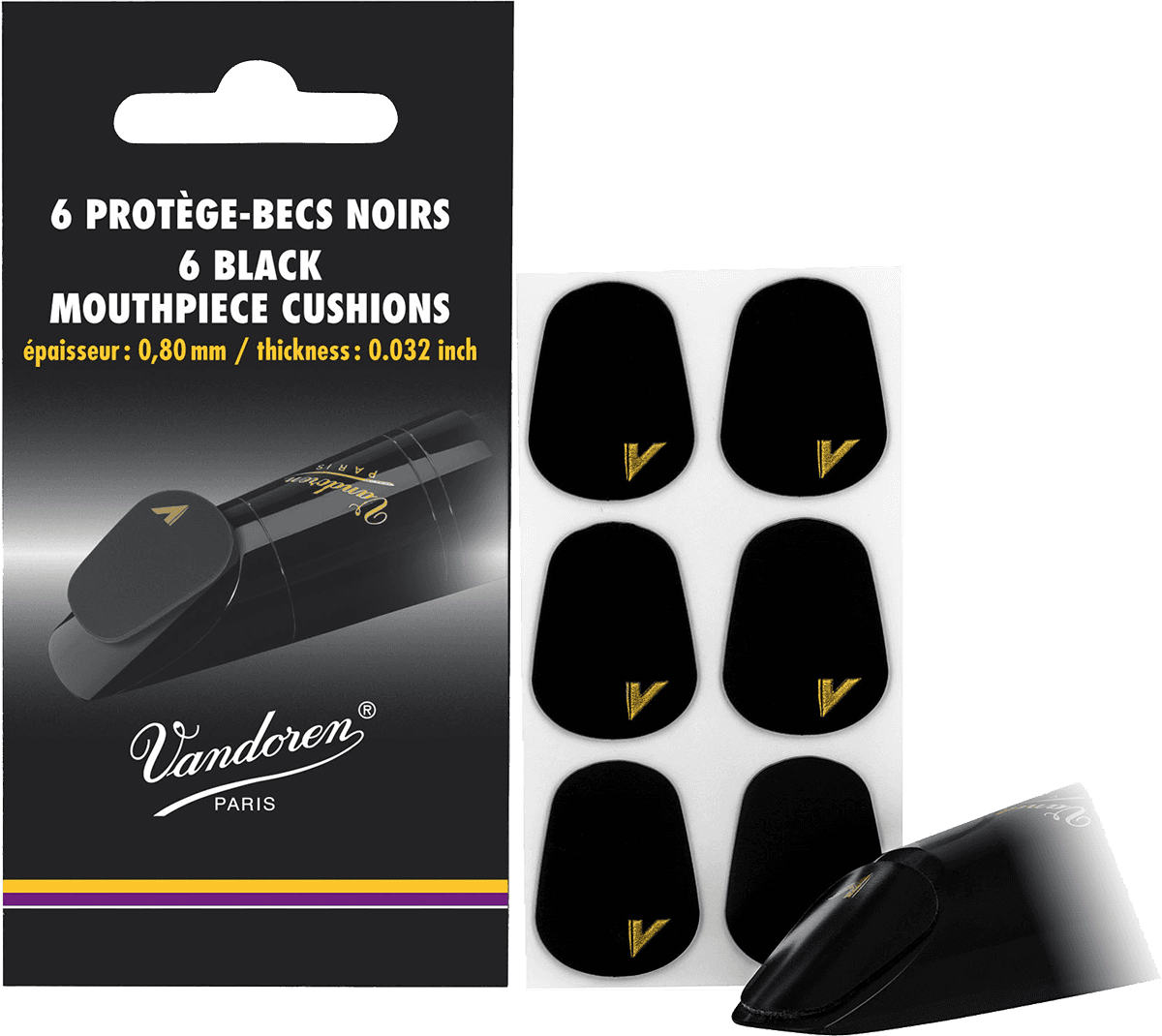 BLACK MOUTHPIECE PROTECTORS 6 PIECES