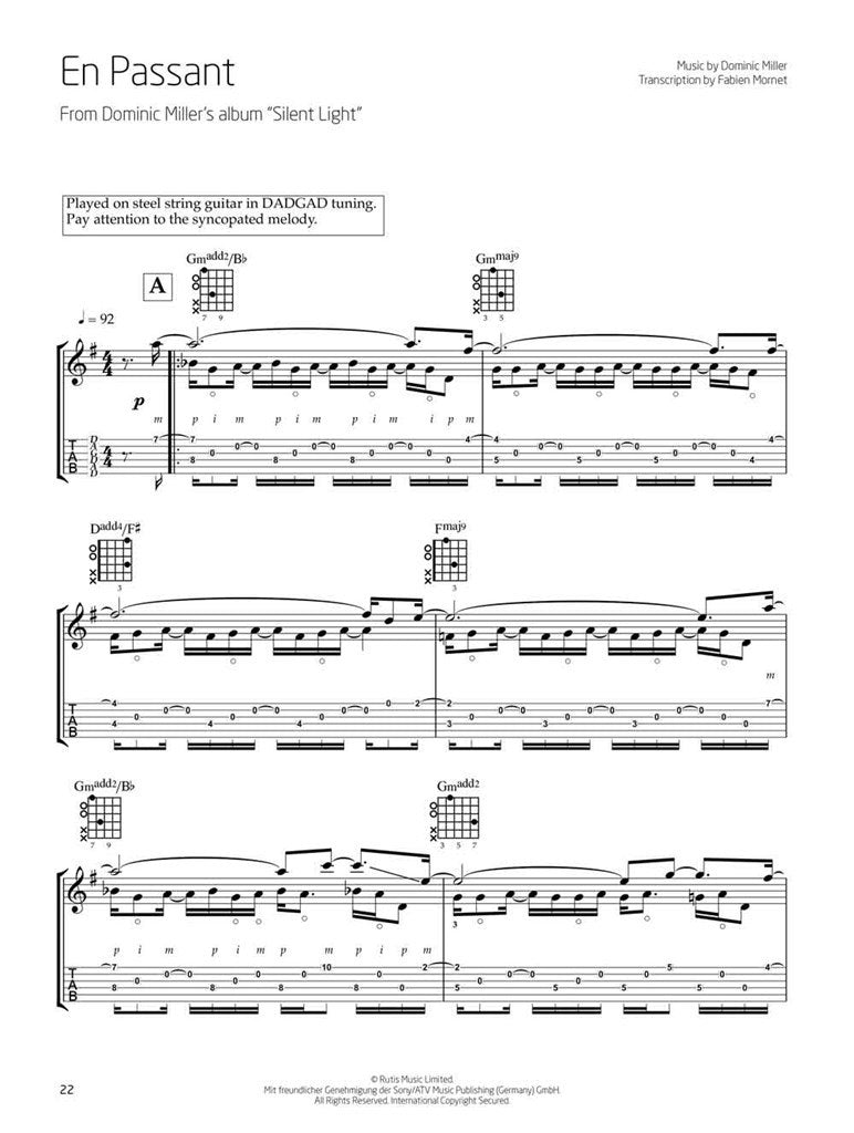 BEST OF DOMINIC MILLER - SONGBOOK FOR GUITAR