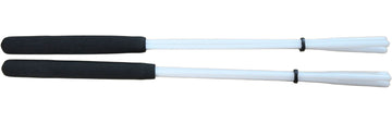 White flared 3-strand tamborim drumstick, 36cm - hard