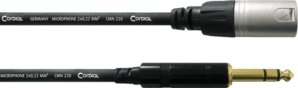 Cordial STEREO AUDIO CABLE XLR MALE/JACK MALE STEREO 6 M