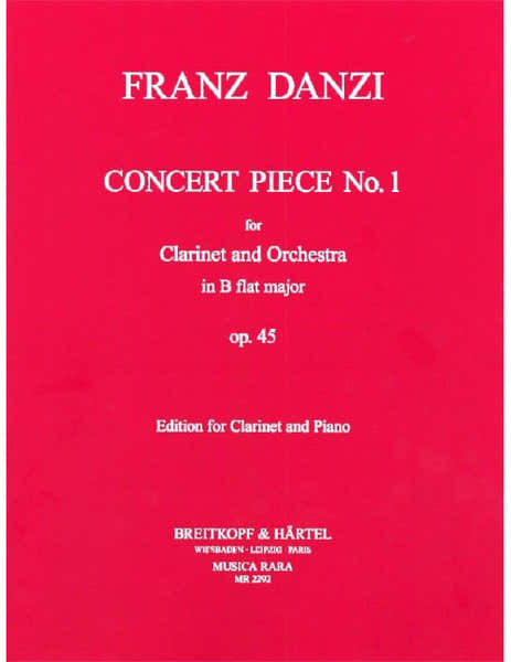 Danzi - Konzertstück NR. 1 B-dur Op. 45 - Clarinette et Piano