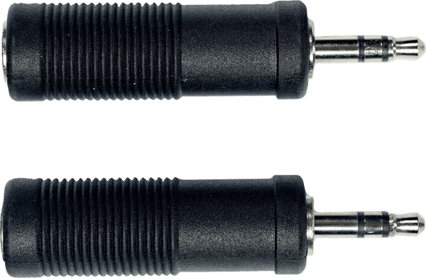 Yellow Cable Adapter Jack Male 3.5 MM Stereo Jack Female 6.35 MM - 2-Pack