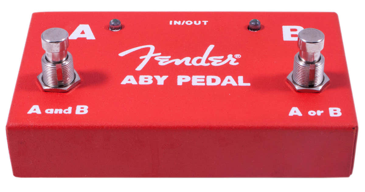 2-switch ABY pedal, red