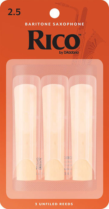RLA0325 - RICO BARITONE SAXOPHONE REEDS FORCE 2.5 BOX OF 3