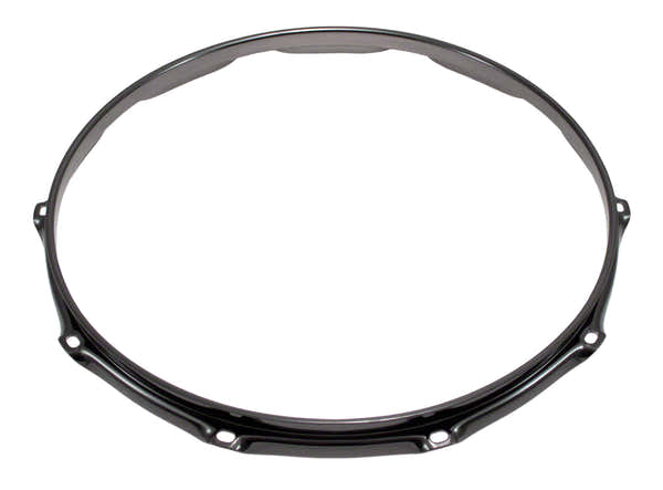 H23-14-10BK - 14" 10 HOLES BLACK 2.3MM SUPER TRIPLE FLANGE DRUM HOOP