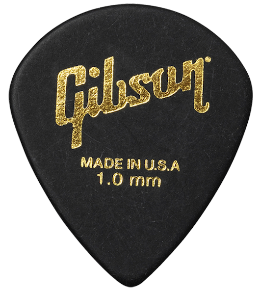 Gibson Accessories Modern Guitar Picks 6 Pack Black 1.0mm Guitar Picks