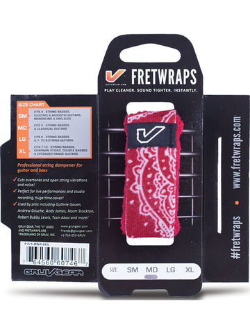 FretWraps Red Bandana - Medium