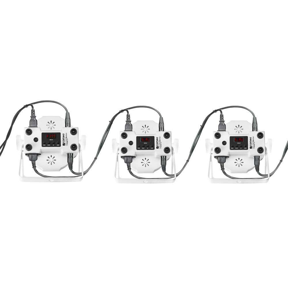 FLAT PAR TRI 3W IR WH - THREE-COLORED (RGB) LED FLAT PARLIGHT - 7 X 3 W HIGH POWER - WHITE BOX