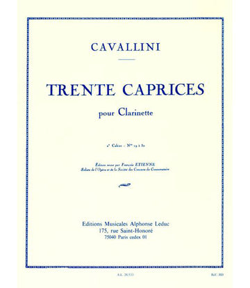 Cavallini - 30 Caprices Vol.2 - Clarinette