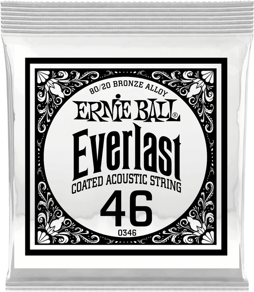 Ernie Ball .046 EVERLAST COATED 80/20 BRONZE ACOUSTIC GUITAR STRINGS