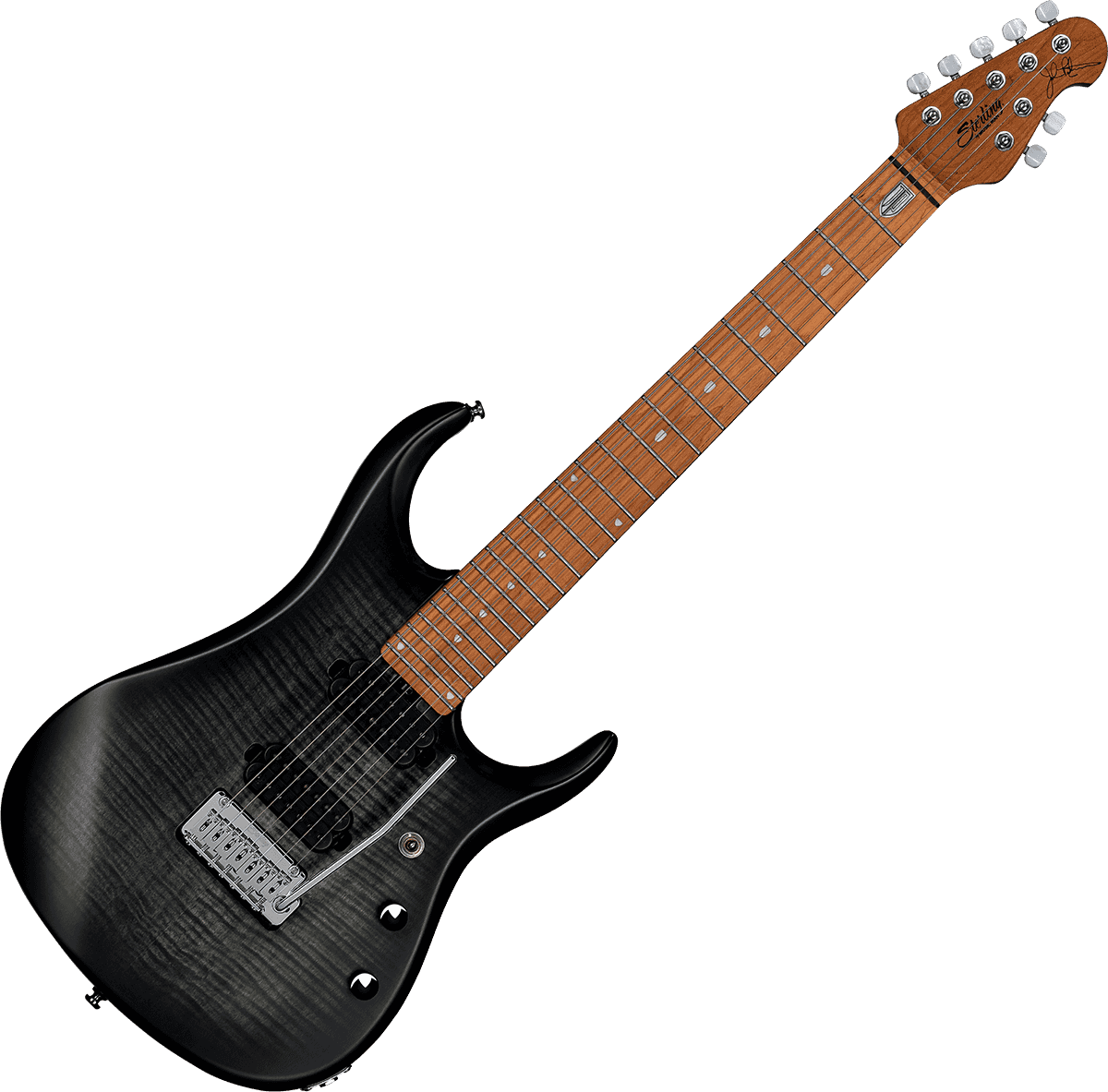 JP15 7 Flame Maple Top Trans Black Satin