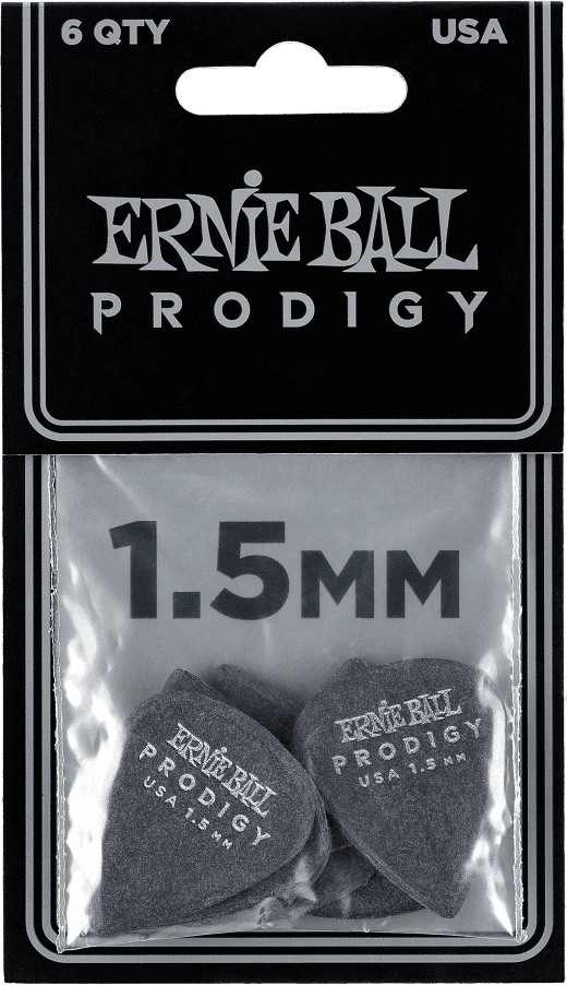 PRODIGY BLACK 1S STANDARD 1.5MM PICKS 6 PACK