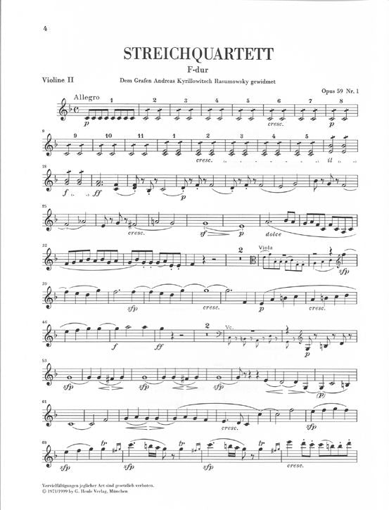 Beethoven L.V. - String Quets Op. 59 74 95